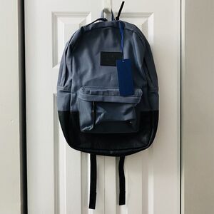 RED BULL Signature Series Leather & Canvas Backpack Bag Gray/Black RBSIG2017BGB